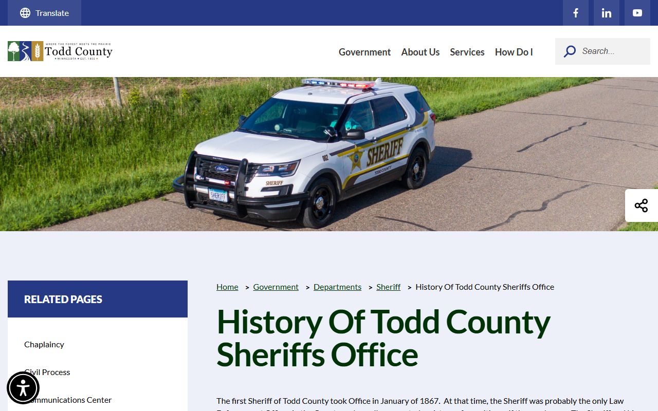Todd County Jail history and inmate capacity changes